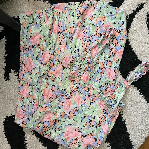 Zara Floral Printed Midi Dress XS - Picture 4 of 8